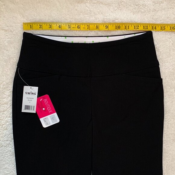 NWT Swing Control Golf Shorts Black Womens Sz 4 Masters of Tummy Control NEW - Picture 8 of 10